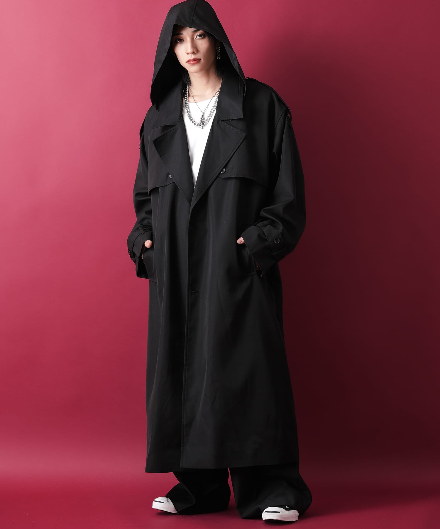 スーパーロング＆オーバーサイズフーディートレンチコート / ロング
