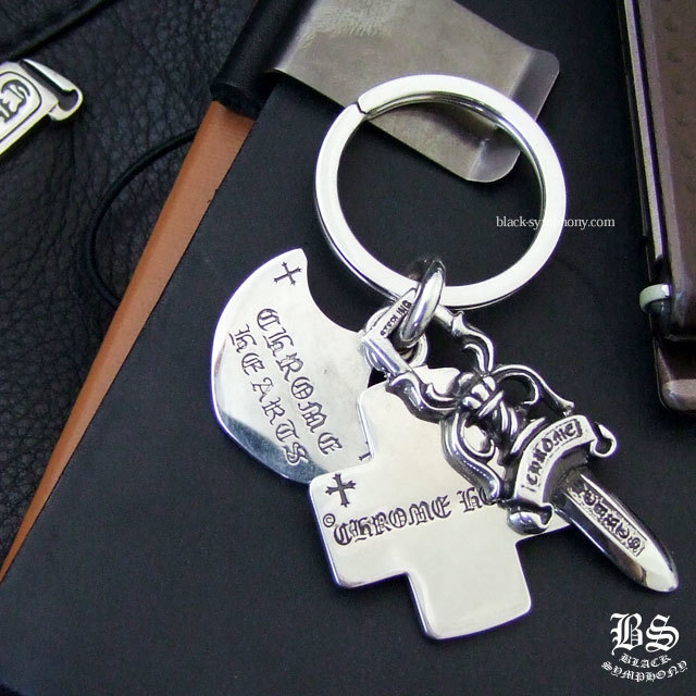 クロムハーツ3トリンケッツキーリング|クロムハーツ通販専門店ブラック