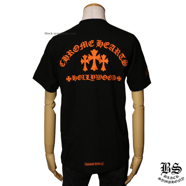 クロムハーツTシャツオレンジセメタリークロスブラック|クロムハーツ