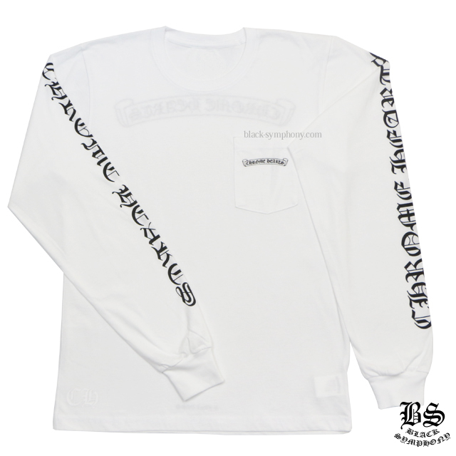 クロムハーツロングTシャツスクロールラベルホワイト|クロムハーツ通販
