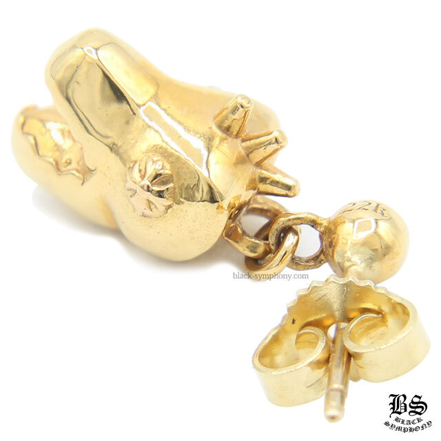 クロムハーツ通販専門店ブラックシンフォニー|ディノヘッドピアス22K