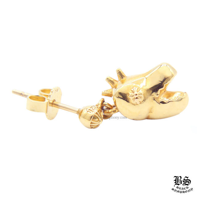 クロムハーツ通販専門店ブラックシンフォニー|ディノヘッドピアス22K