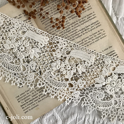 パリ発送】L2685 フランスアンティークレーストリム/テープレース