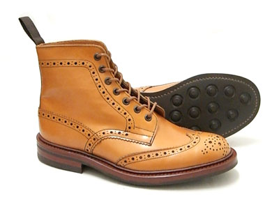 トリッカーズ カントリーブーツ ウィングチップ ダイナイトソール