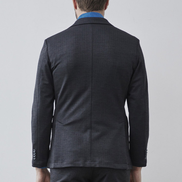 会員様限定]SALE ヘリンボーン ジャガード ジャージジャケット