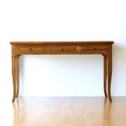 デスク 机 マホガニー 無垢材 猫脚 アンティーク調 クラシック