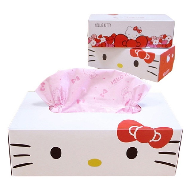 ハローキティ柄の可愛いボックスティッシュです。