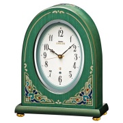 アールヌーボー調の木象嵌が華を添えます！セイコー置時計エンブレム