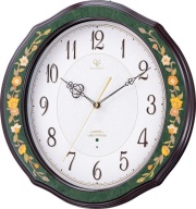 象嵌細工で高級感があふれています！電波掛け時計 プリュマージュM457F