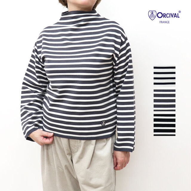 ORCIVAL オーシバル レディース モックネック プルオーバーニット OR