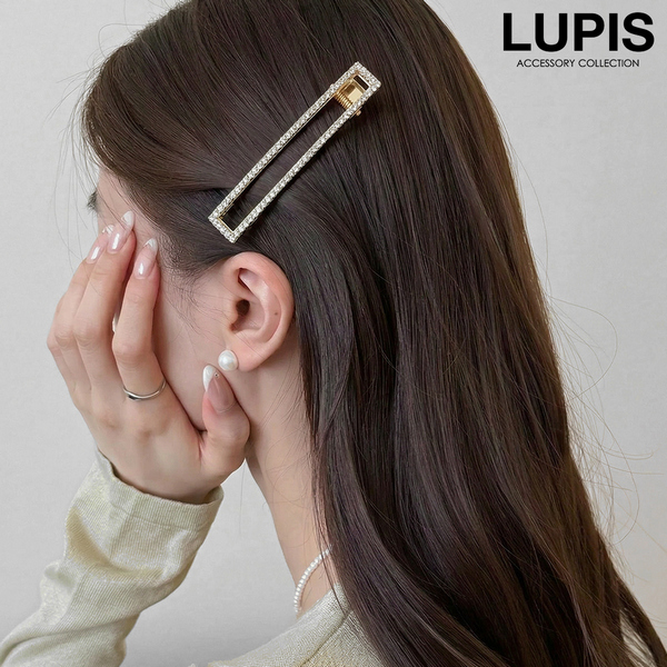 スクエアラインストーンヘアクリップ - ヘアアクセサリーを激安で通販