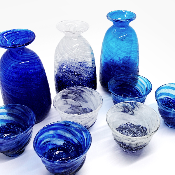 とっくり 徳利 日本酒 酒器 冷酒 琉球ガラス グラス コバルト徳利