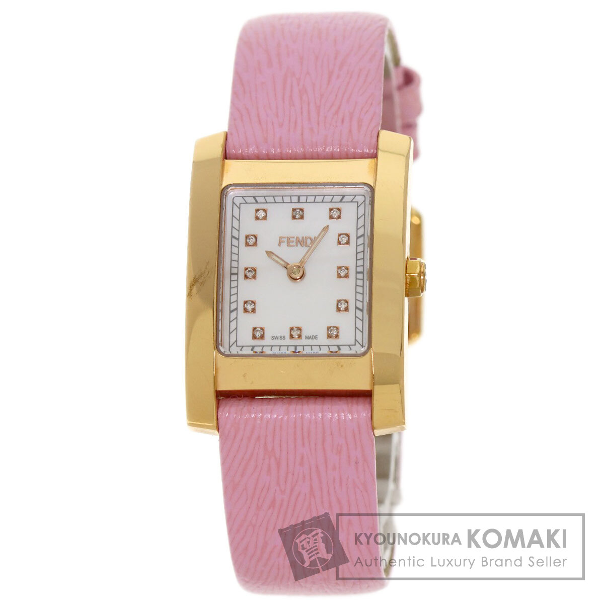 FENDI フェンディ 7000L クラシコ 12P ダイヤモンド 腕時計 PGP/革