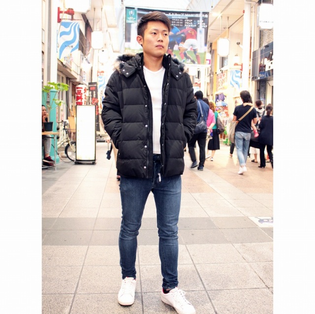 Jean-Louis Scherrer ダウンジャケット フード付き メンズ ブラック