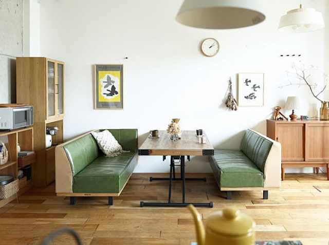 昇降式テーブル PULLEY（プーリー）140cm｜北欧・ヴィンテージ