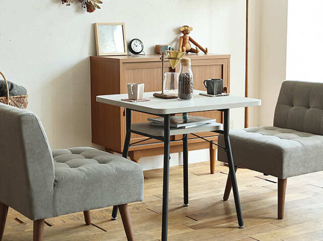 ダイニングテーブル幅65cm mild（ミルド）ストーングレータイプ｜北欧