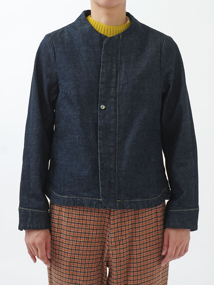 13.5ozストレッチデニムボトル衿ブルゾン パラスパレス