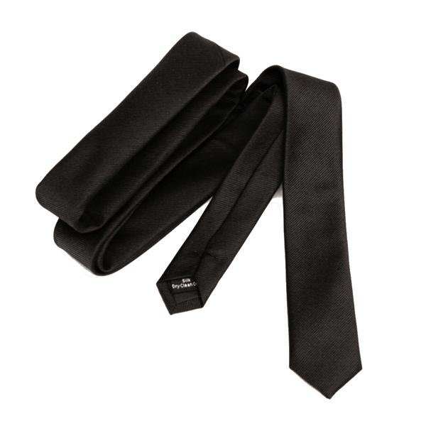 超極細ナロー3.8cmSilkBlackNeckTie シルクブラックネクタイ