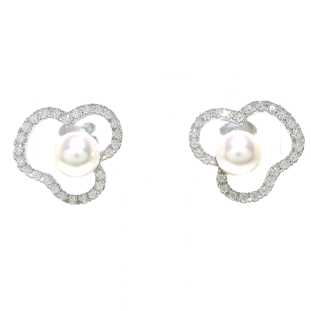 タサキシンジュ/ピアス/チャンツ/K18WG×ダイヤモンド×白/型番：E-4046