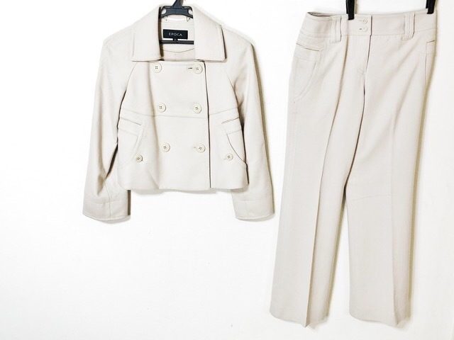 エポカ/レディースパンツスーツ/ベージュ/サイズ：38、パンツは40の