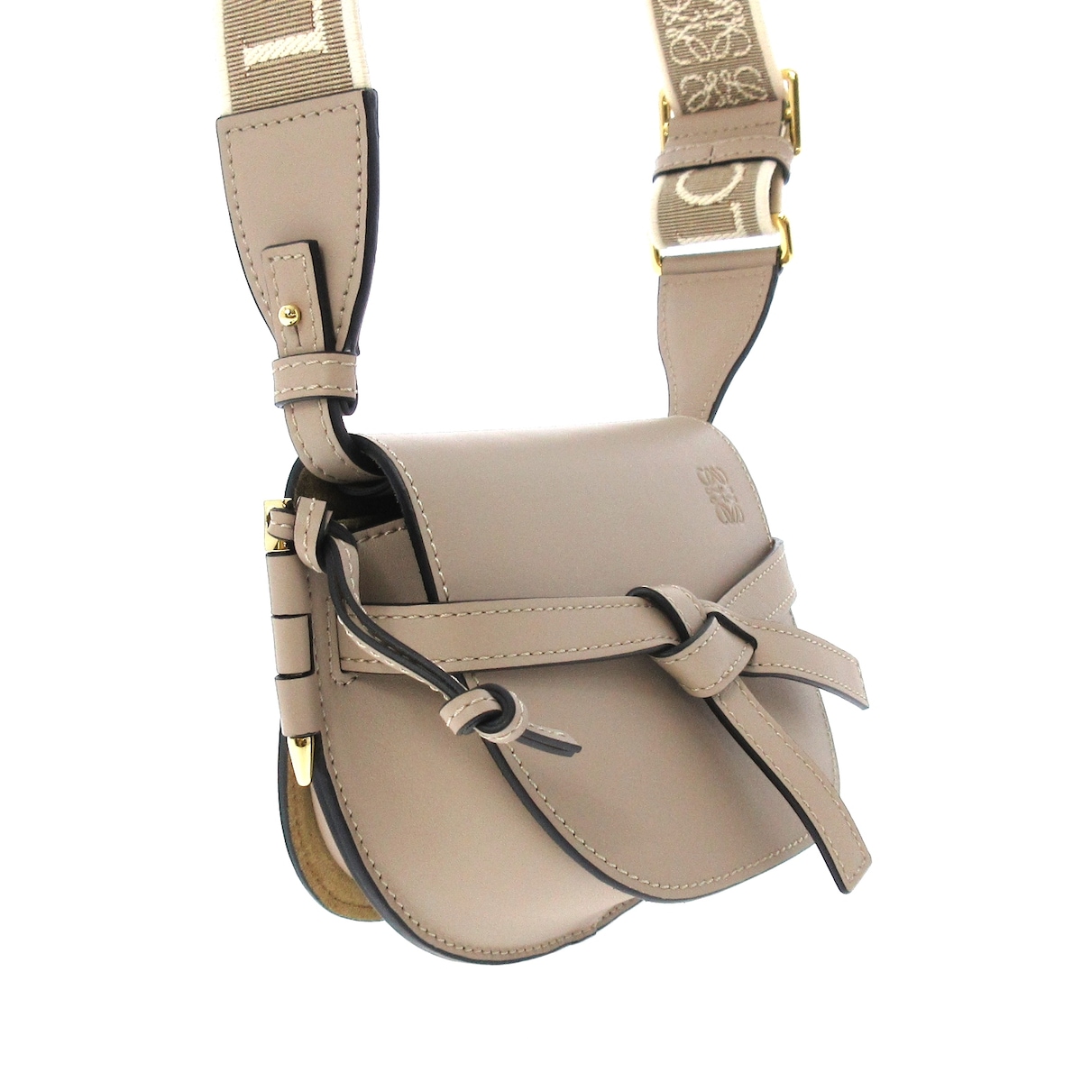 ロエベ/ショルダーバッグ/ゲートデュアルバッグミニ/サンド/ソフト