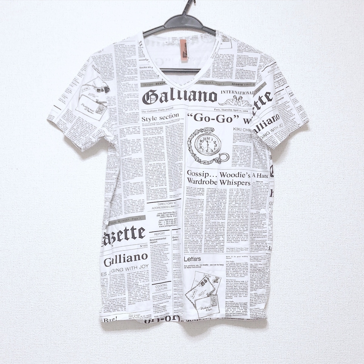 ジョンガリアーノ/Tシャツ/白×黒/サイズ：Sの買取実績【ブランディア】