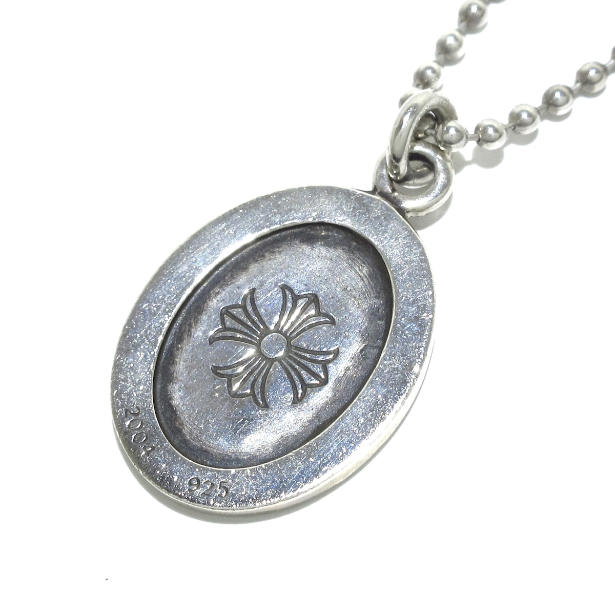 クロムハーツ/ネックレス/エンジェルメダル オーバル V2/シルバーの