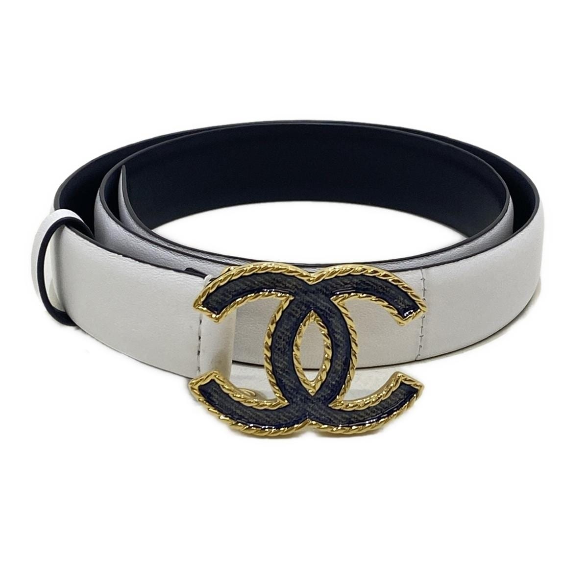 シャネル/ベルト/白×ゴールド/サイズ：70/28の買取実績【ブランディア】