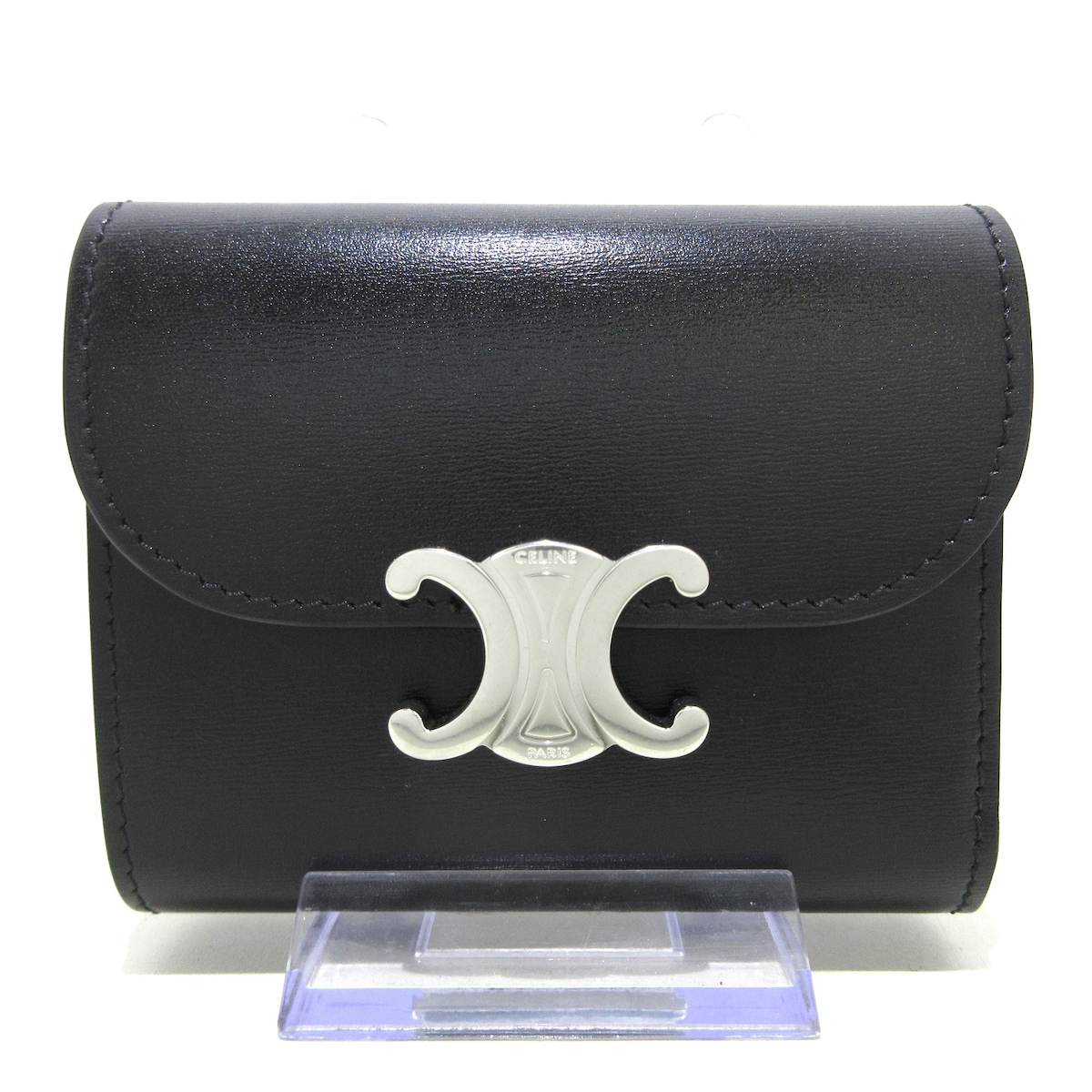 セリーヌ/2つ折り財布/スモールウォレット トリオンフ/黒/型番