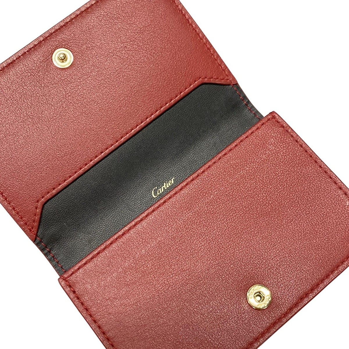 カルティエ/カードケース/ボルドー×ゴールドの買取実績【ブランディア】