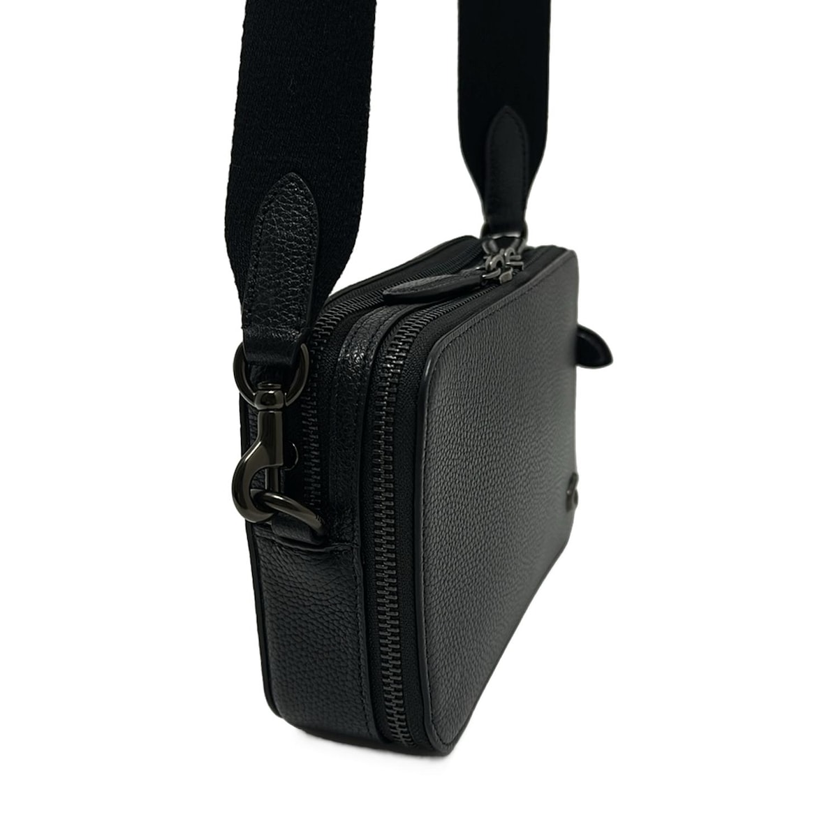 コーチ/ショルダーバッグ/チャーター クロスボディ 19/黒/レザー/型番