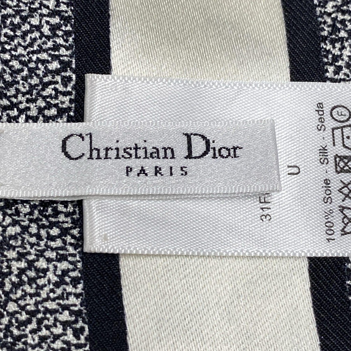 ディオール/クリスチャンディオール スカーフ - リボンスカーフ/花柄