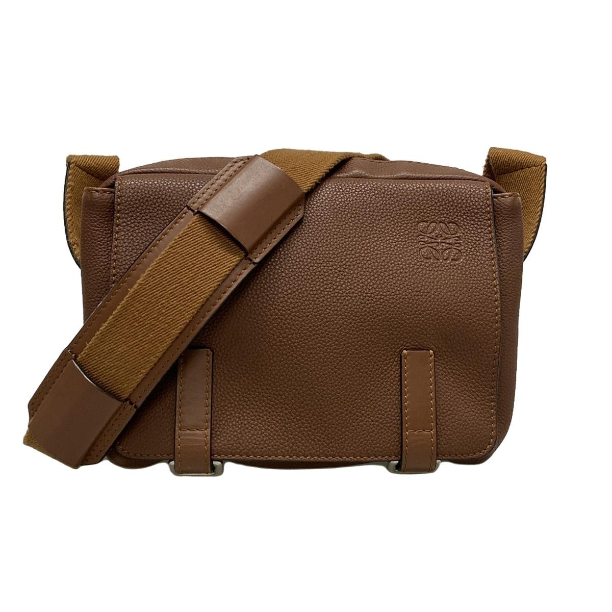 ロエベ/ショルダーバッグ/ミリタリーメッセンジャーバッグXS/タン