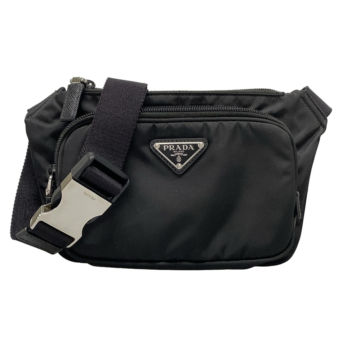 プラダ/ショルダーバッグ/Re-Nylon xサフィアーノレザー ショルダー