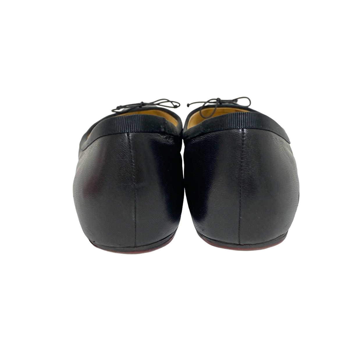 クリスチャンルブタン フラットシューズ 361/2 レディース 黒 リボン