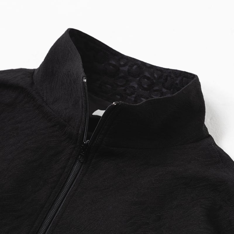 e]Zip Line Jacquard Jacket-ブラック×ホワイト | harapec