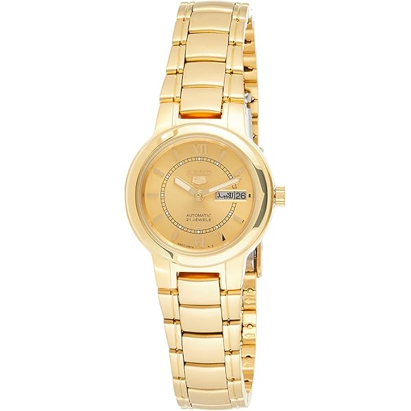 Amazon.com: Seiko 5#SYME46K1 Women's Gold Tone Self Winding