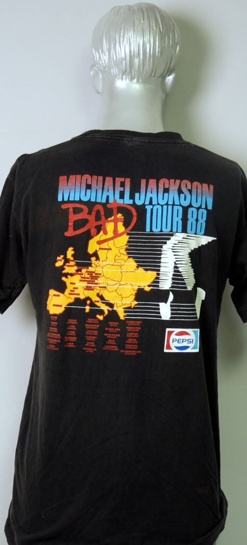 Michael Jackson Bad Tour 1988 UK T-Shirt T-SHIRT Bad Tour 1988