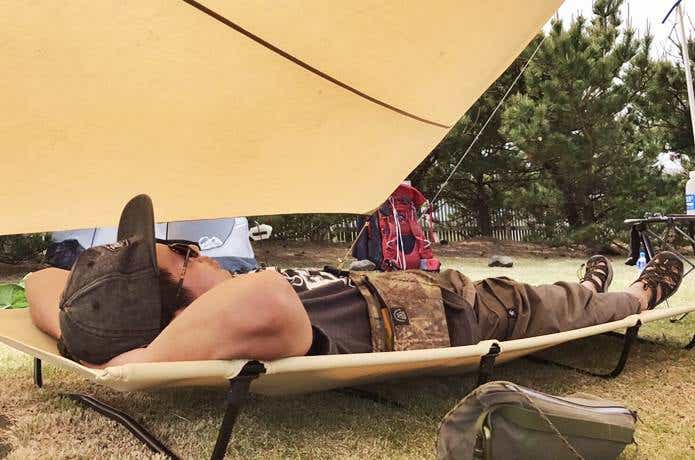 これって最強かも？DODの超人気コット『バッグインベッド』を使って