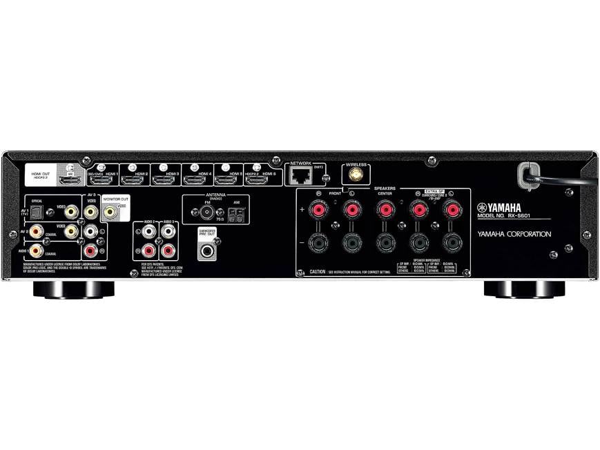 Yamaha RX-S601 Slimline 5.1-channel home theater receiver with Wi