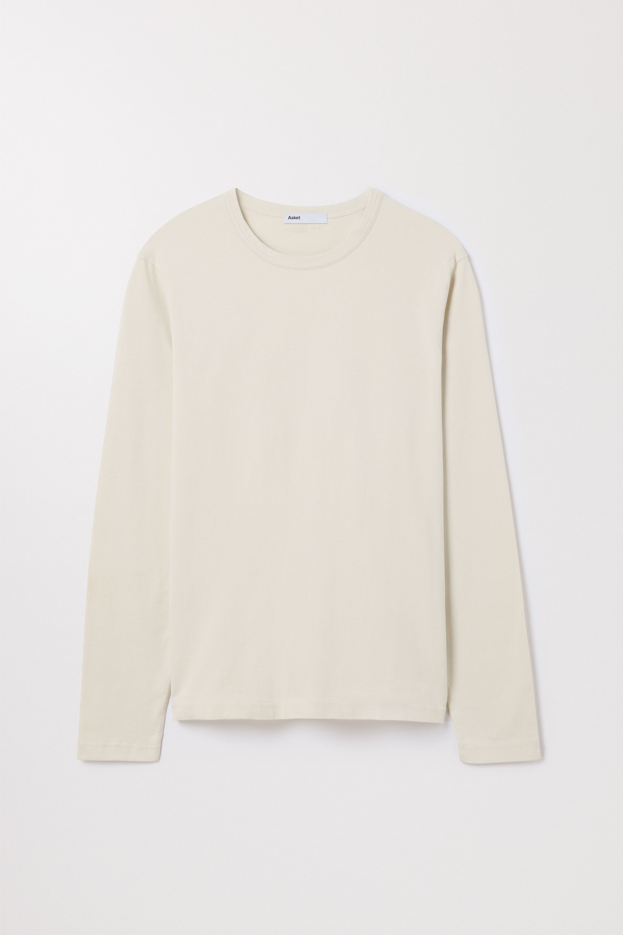 Off White Long Sleeve T-Shirt | Organic Cotton Crewneck | Asket