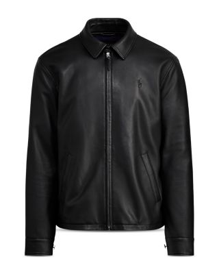 Polo Ralph Lauren Maxwell Lambskin Leather Zip Jacket | Bloomingdale's