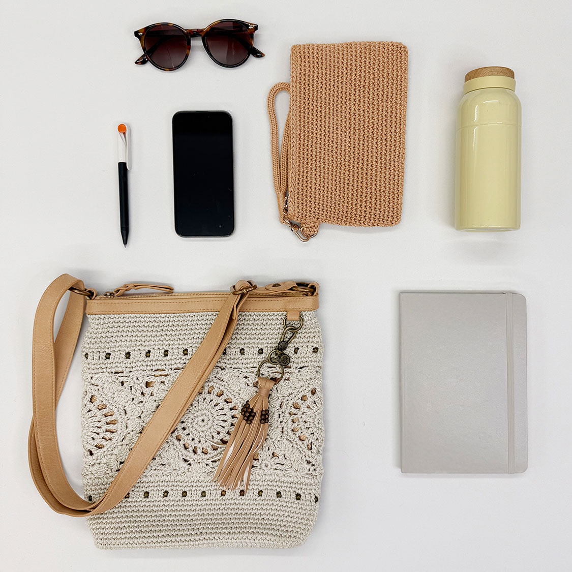 Lucia Crossbody Bag in Moss Cozy Weave Crochet – The Sak