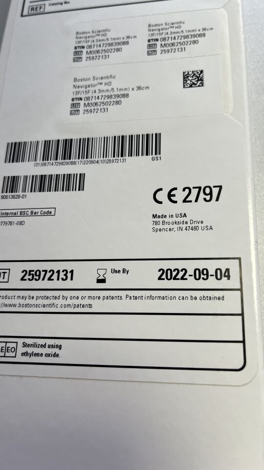 New BOSTON SCIENTIFIC 250-228 Navigator HD Ureteral Access Sheath