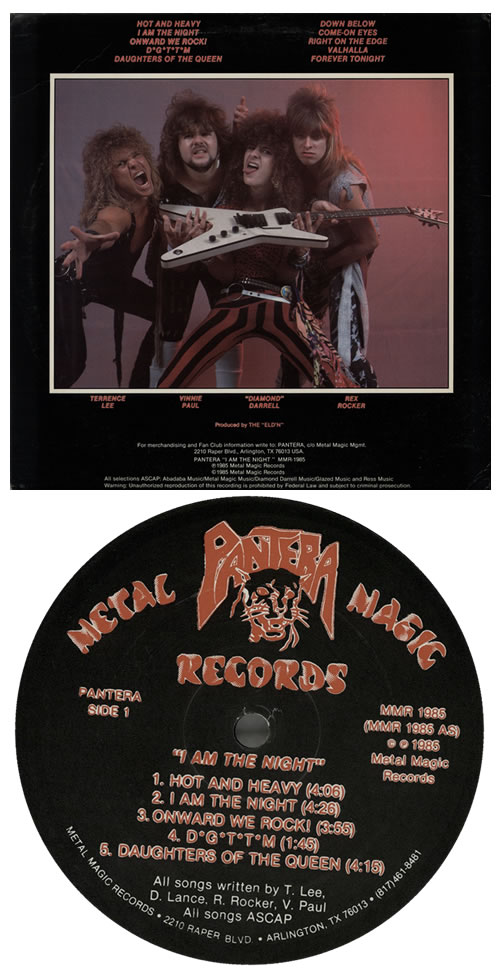 Pantera I Am The Night US vinyl LP album (LP record) (579641)