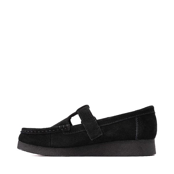 Womens Clarks Wallabee Evo T-Bar Mocassin - Black | Journeys