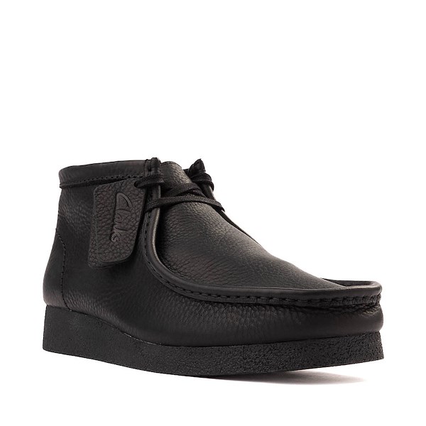 Mens Clarks Wallabee EVO Chukka Boot - Black Leather | Journeys