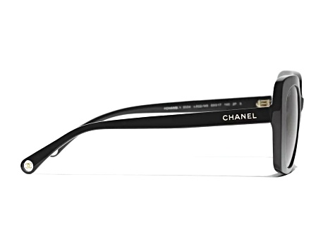 Chanel Black Frame/ Gray Polarized Lens Sunglasses - 111ZLA | JTV