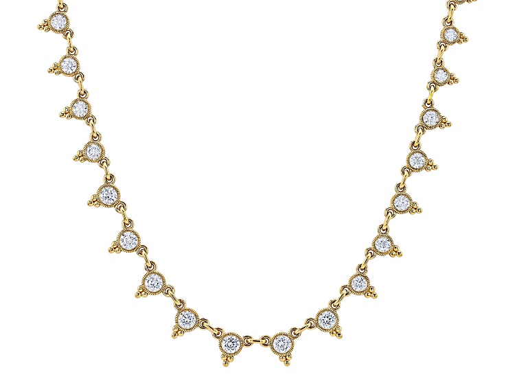 Judith Ripka Cubic Zirconia 14k Gold Clad Dew Drop Necklace 5.75