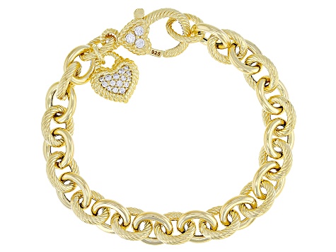 Judith Ripka Cubic Zirconia Accents 14k Gold Clad Verona Romance